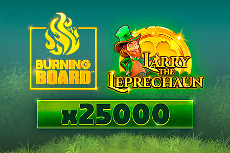 Larry the Leprechaun Burning Board